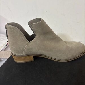 Blondo Taupe Suede Cutout Ankle Boot